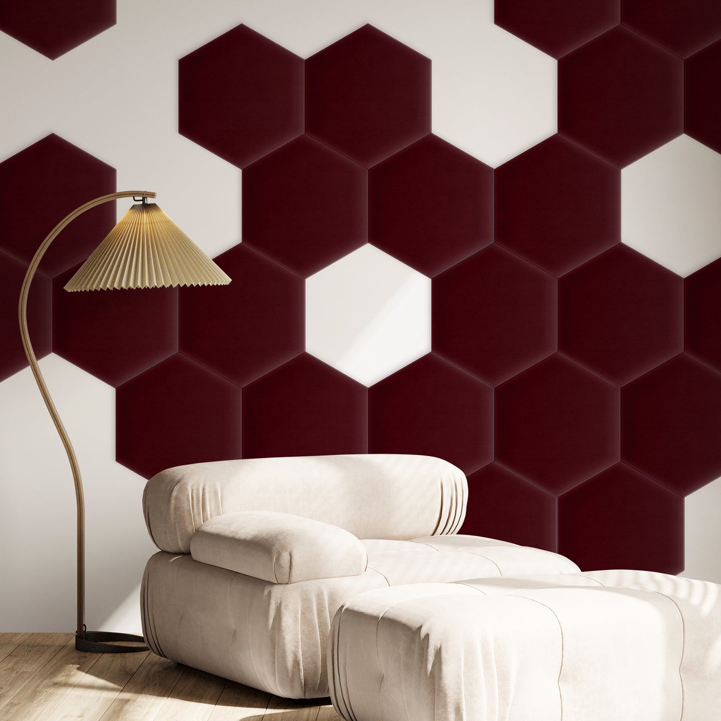 Upholstered Panel Magic Velvet Maroon