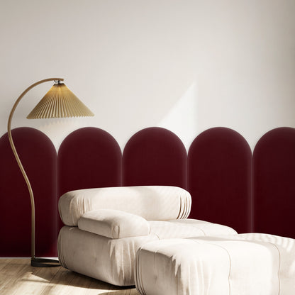 Upholstered Panel Magic Velvet Maroon 30cm