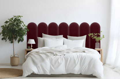 Upholstered Panel Magic Velvet Maroon 20cm
