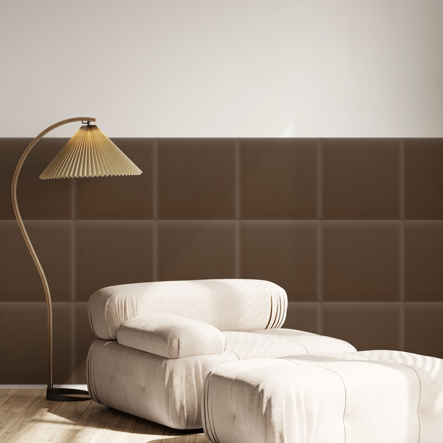 Upholstered Panel Magic Velvet Brown