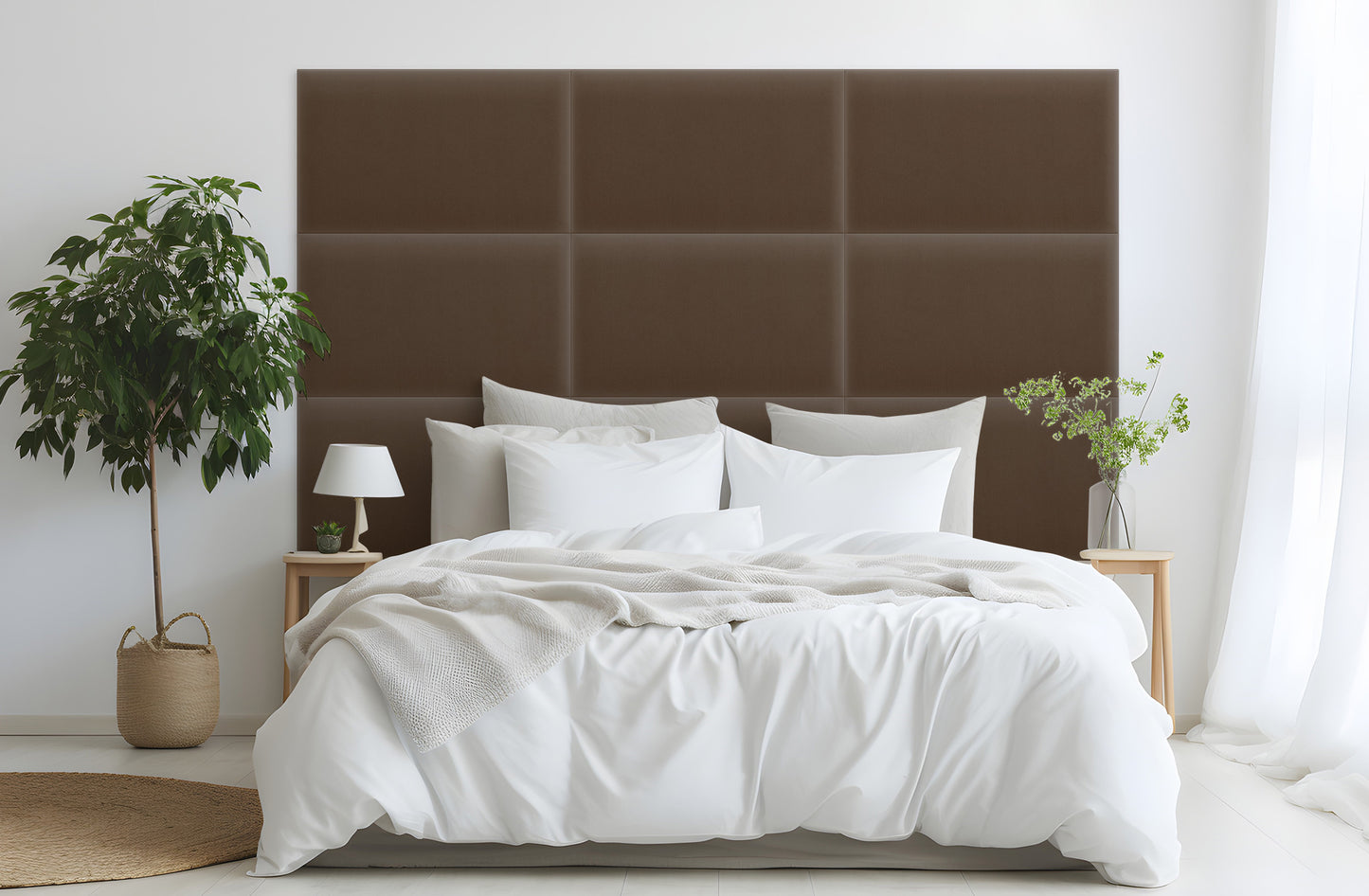 Upholstered Panel Magic Velvet Brown