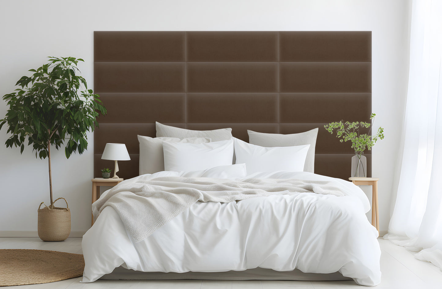 Upholstered Panel Magic Velvet Brown