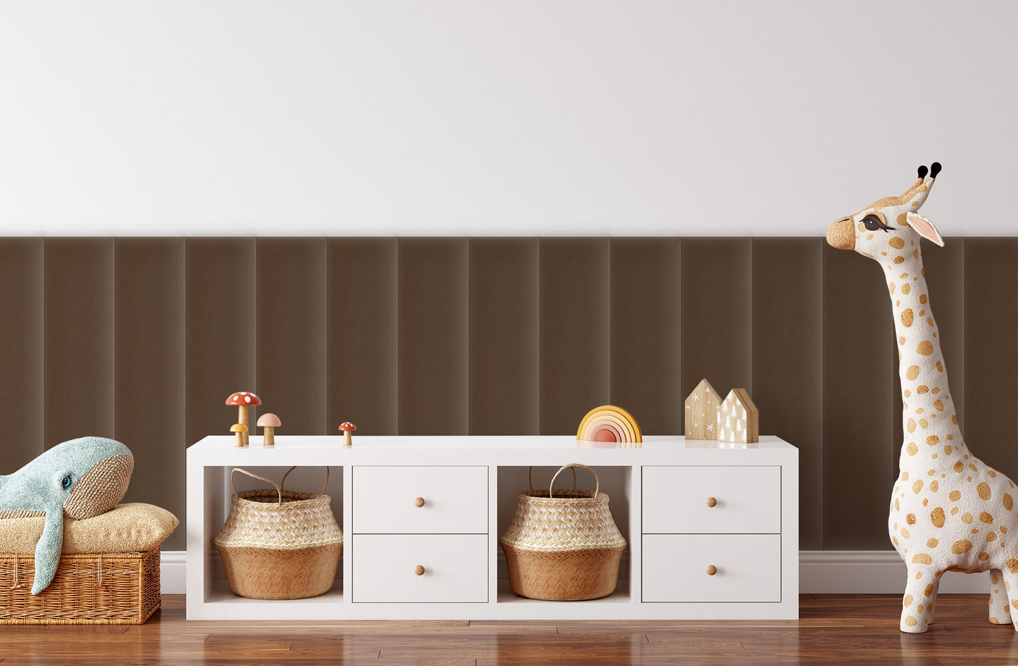 Upholstered Panel Magic Velvet Brown