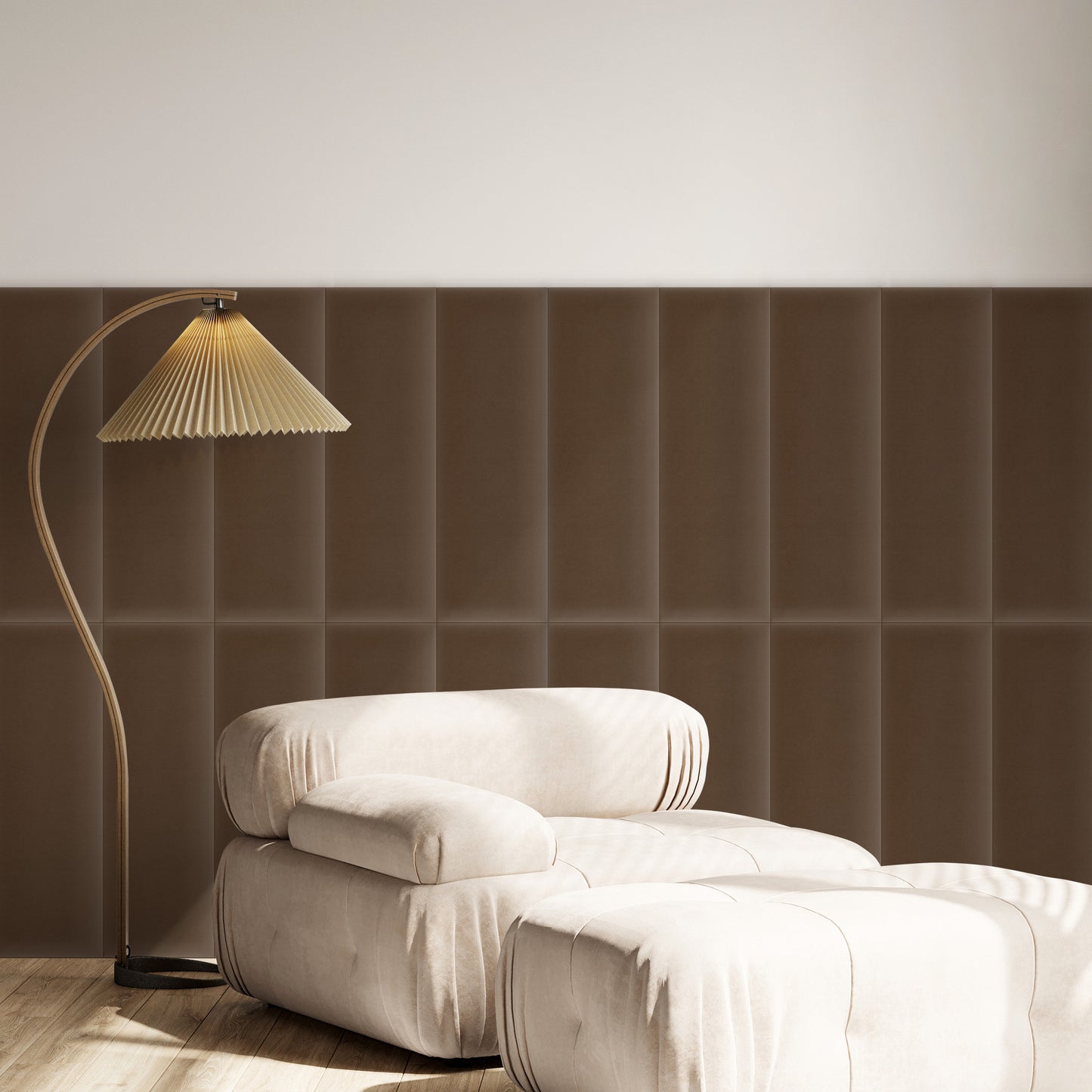 Upholstered Panel Magic Velvet Brown