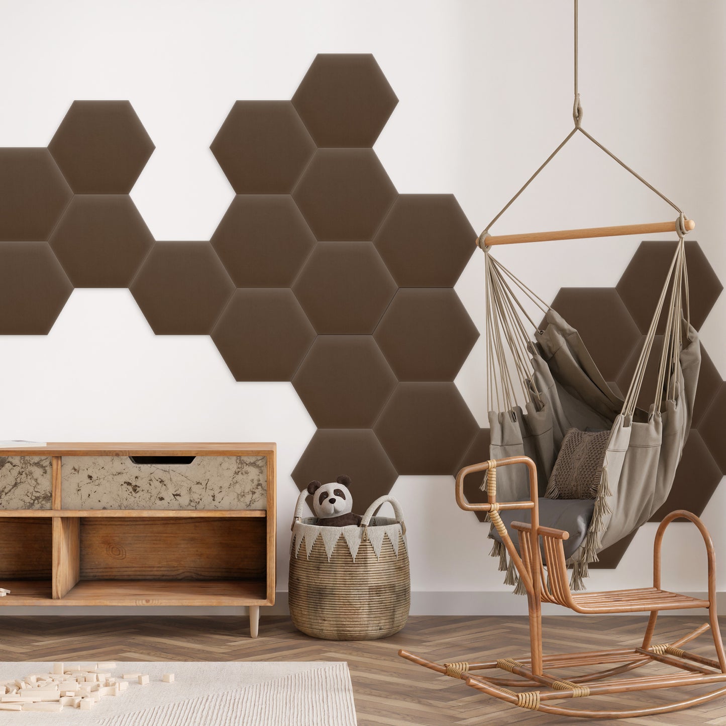 Upholstered Panel Magic Velvet Brown