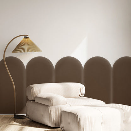 Upholstered Panel Magic Velvet Brown 30cm
