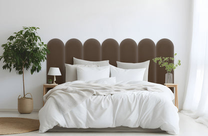 Upholstered Panel Magic Velvet Brown 20cm