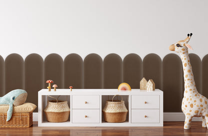 Upholstered Panel Magic Velvet Brown 20cm
