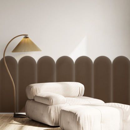 Upholstered Panel Magic Velvet Brown 20cm