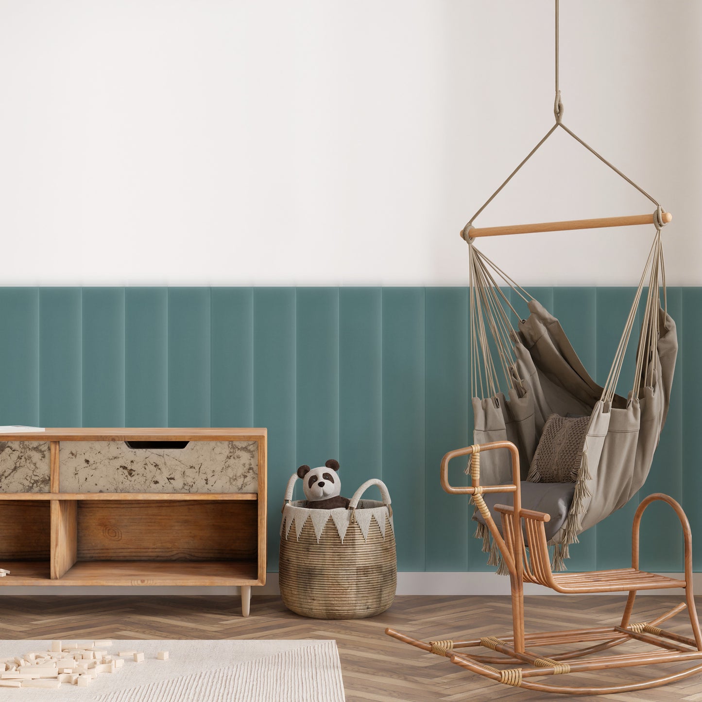 Upholstered Panel Magic Velvet Azure