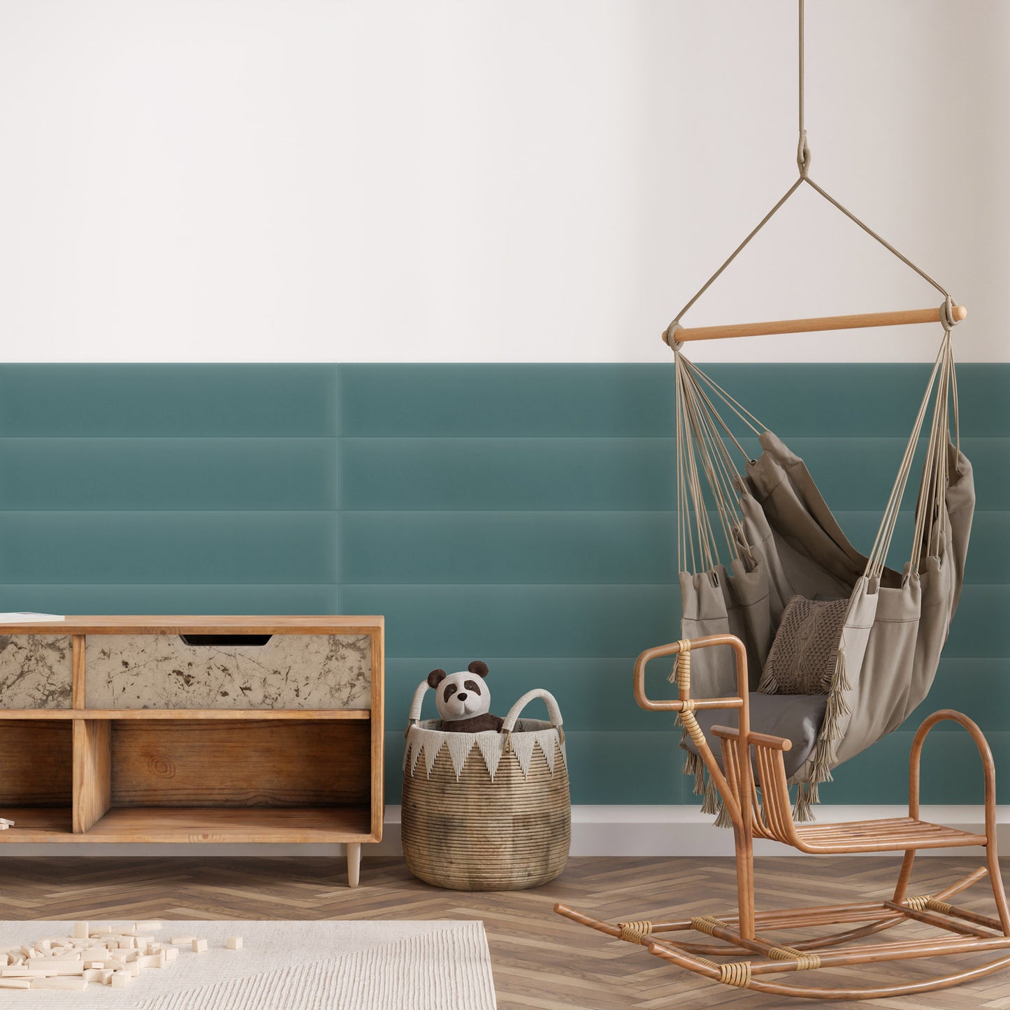 Upholstered Panel Magic Velvet Azure