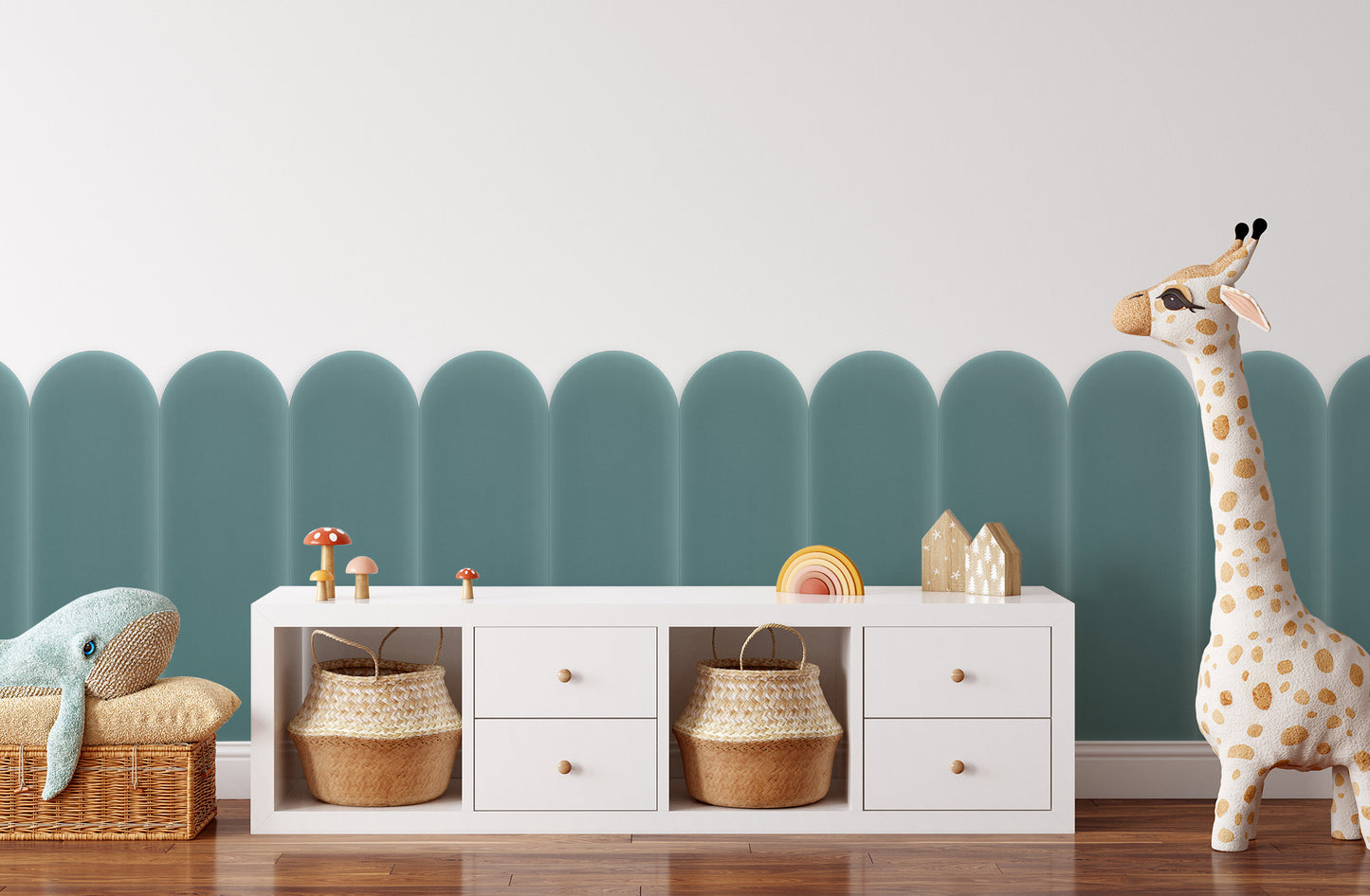 Upholstered Panel Magic Velvet Azure 20cm