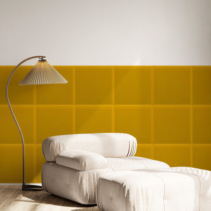 Upholstered Panel Magic Velvet Yellow