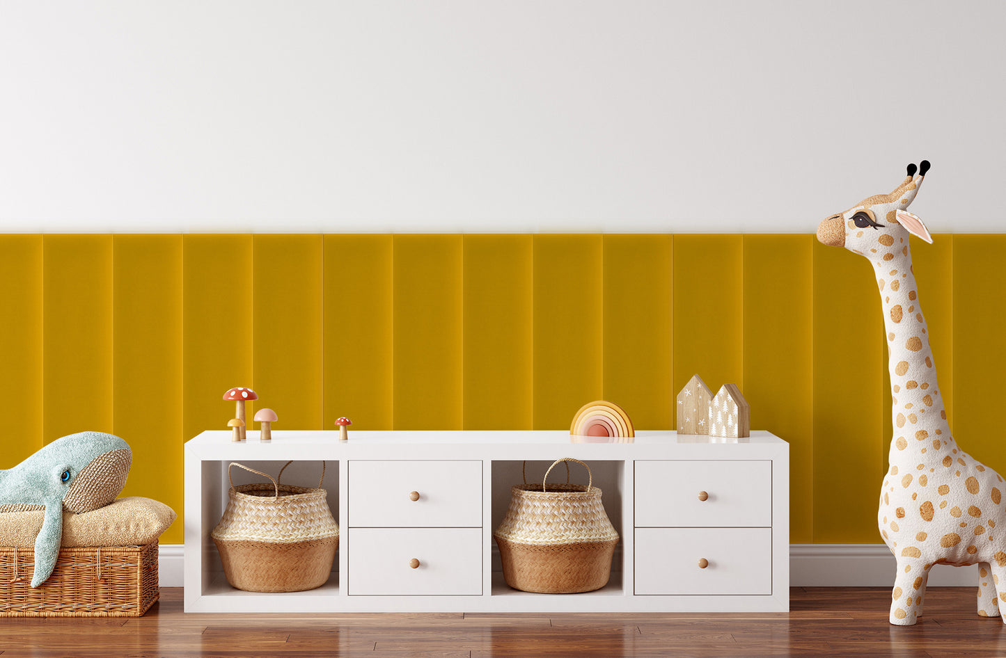 Upholstered Panel Magic Velvet Yellow