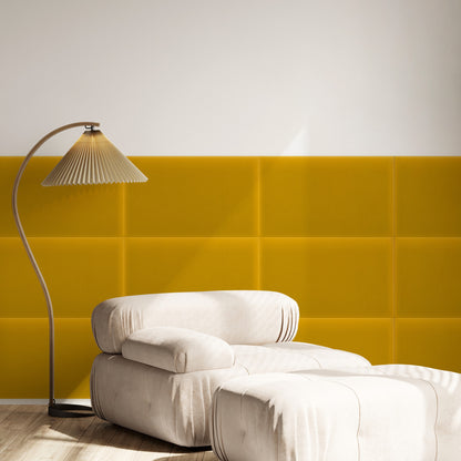 Upholstered Panel Magic Velvet Yellow
