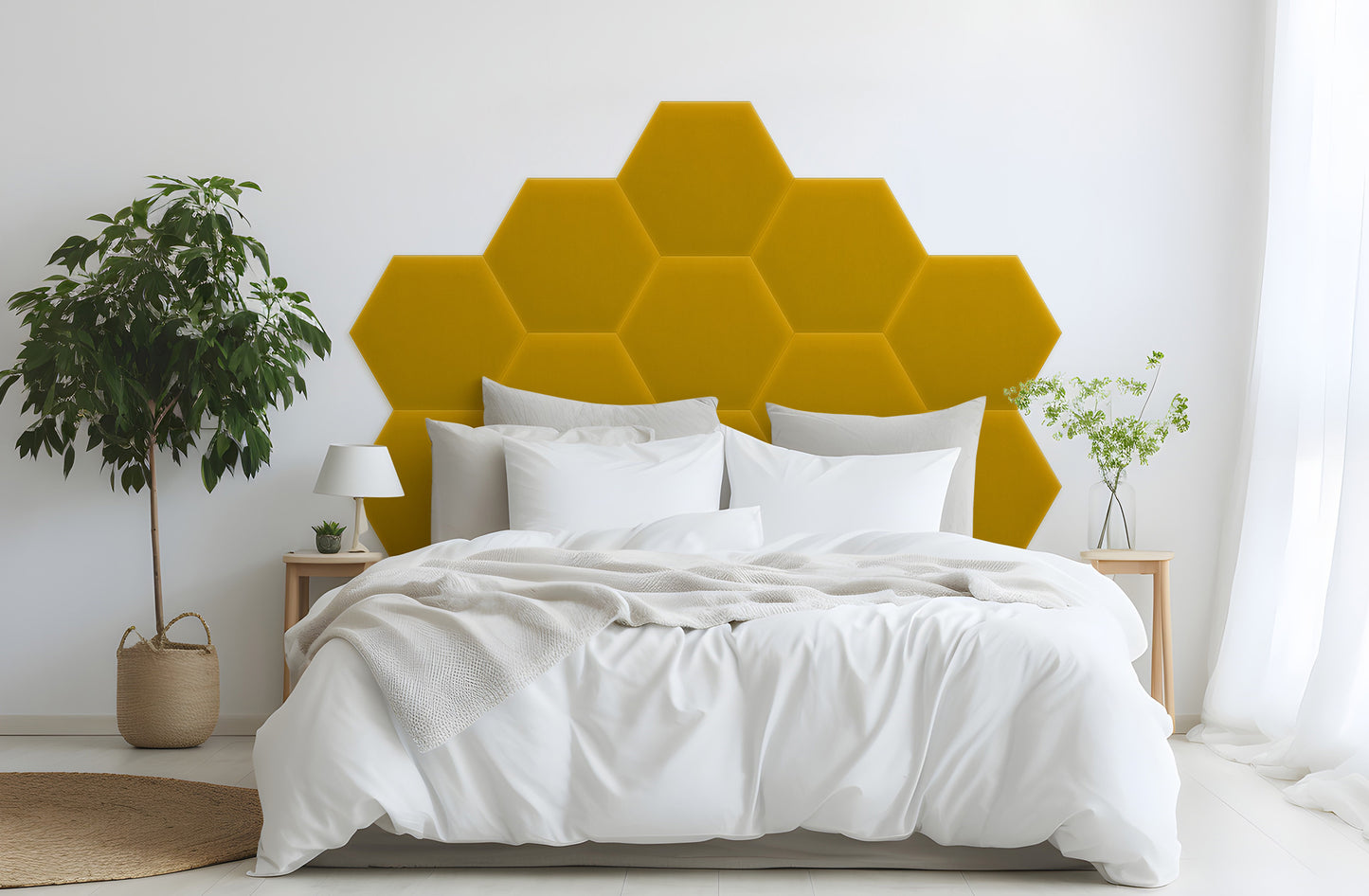 Upholstered Panel Magic Velvet Yellow