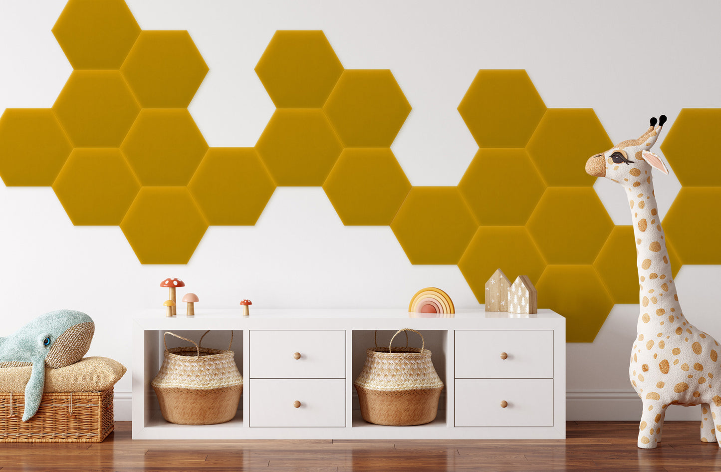 Upholstered Panel Magic Velvet Yellow