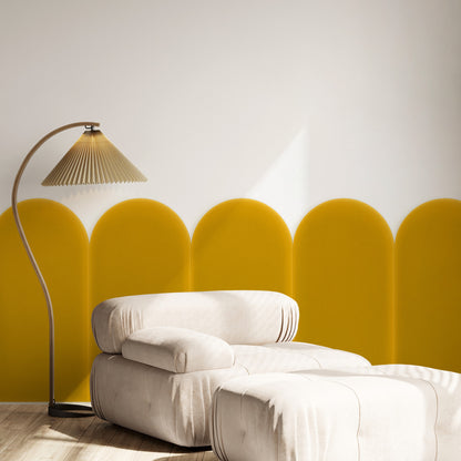 Upholstered Panel Magic Velvet Yellow 30cm