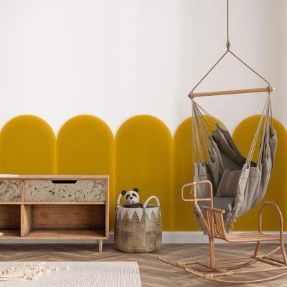 Upholstered Panel Magic Velvet Yellow 30cm