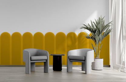 Upholstered Panel Magic Velvet Yellow 20cm