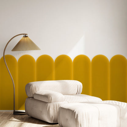Upholstered Panel Magic Velvet Yellow 20cm