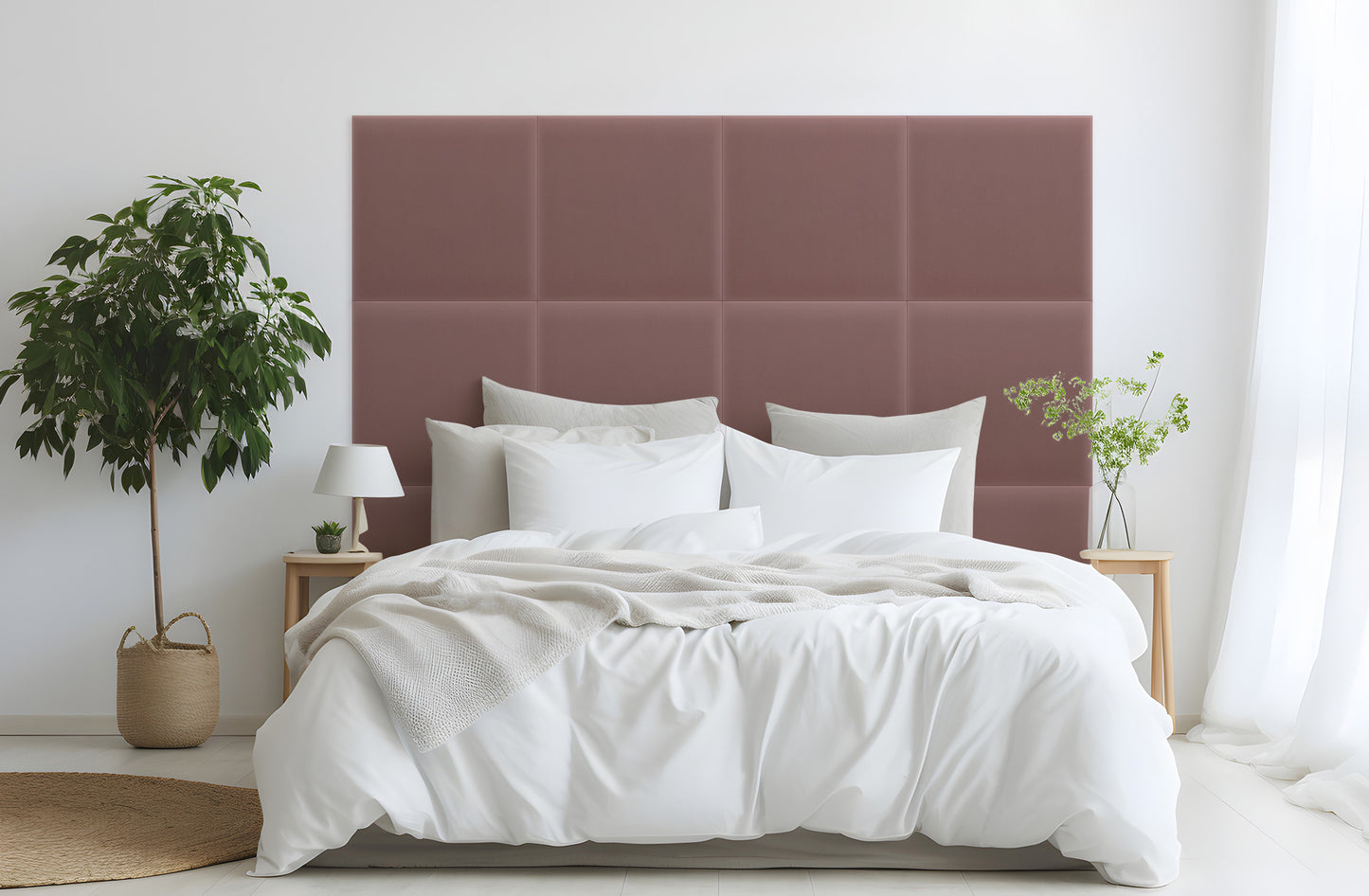 Upholstered Panel Magic Velvet Dirty Pink