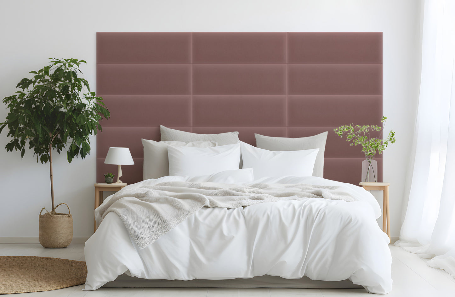 Upholstered Panel Magic Velvet Dirty Pink