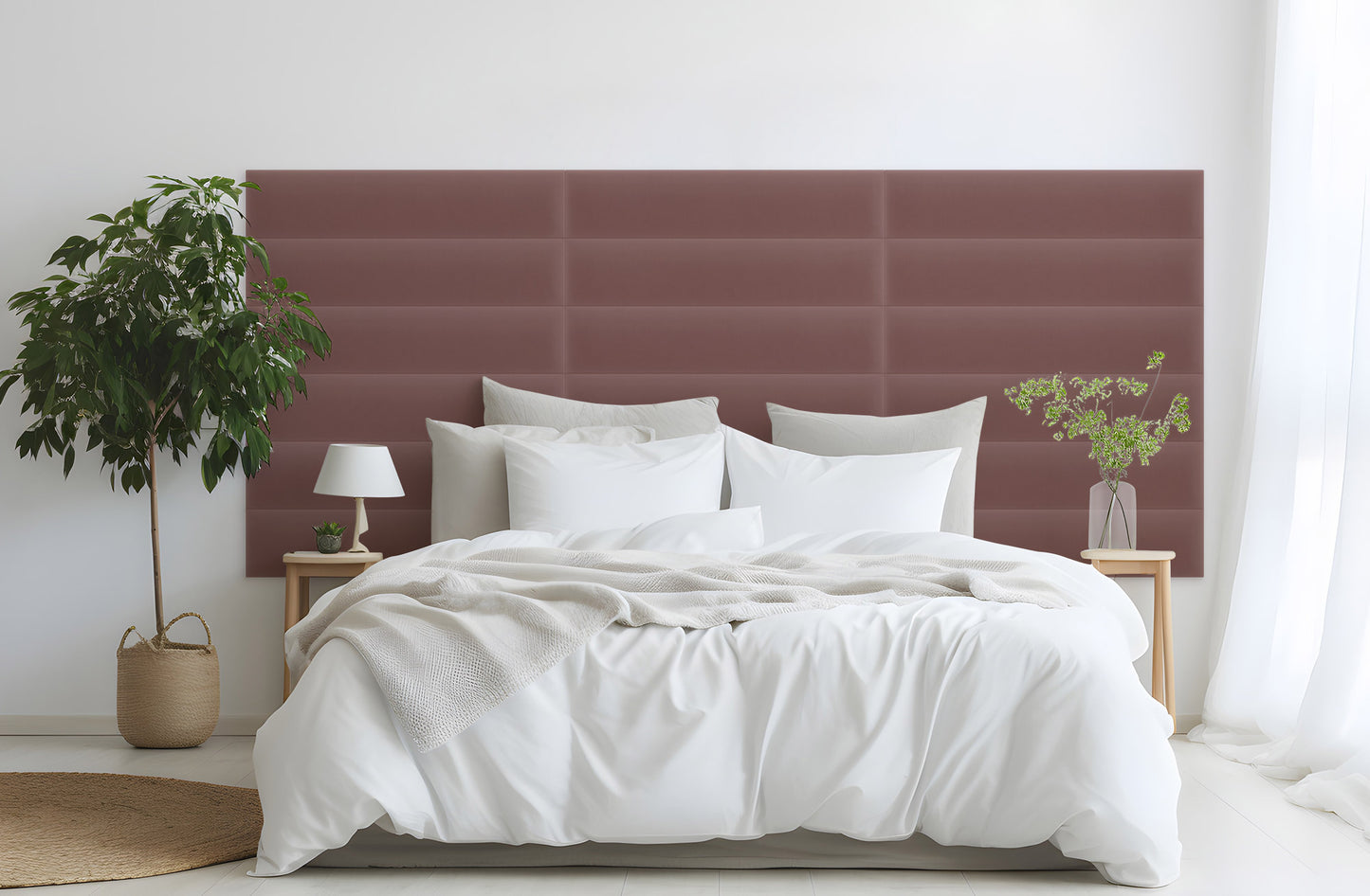 Upholstered Panel Magic Velvet Dirty Pink
