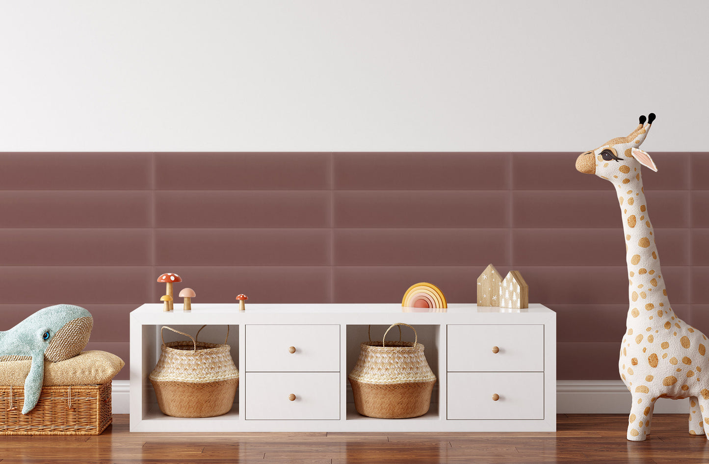 Upholstered Panel Magic Velvet Dirty Pink