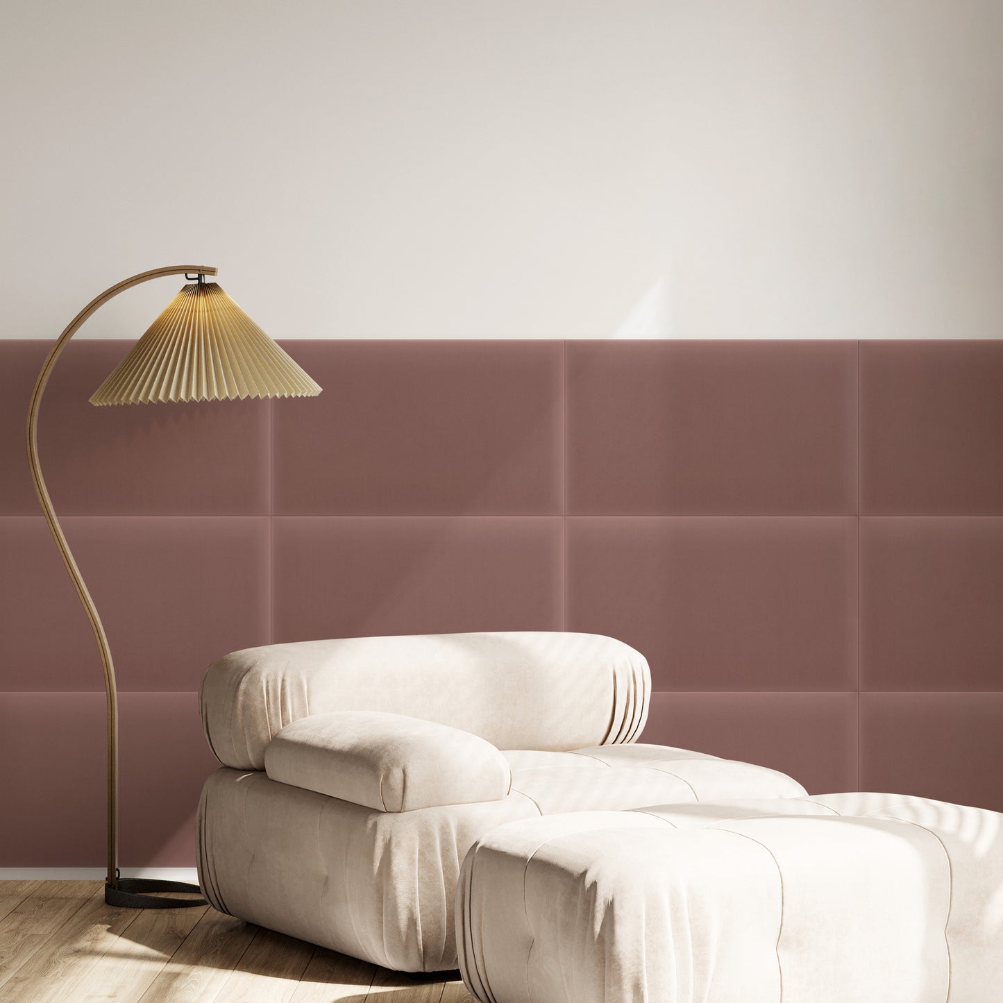 Upholstered Panel Magic Velvet Dirty Pink