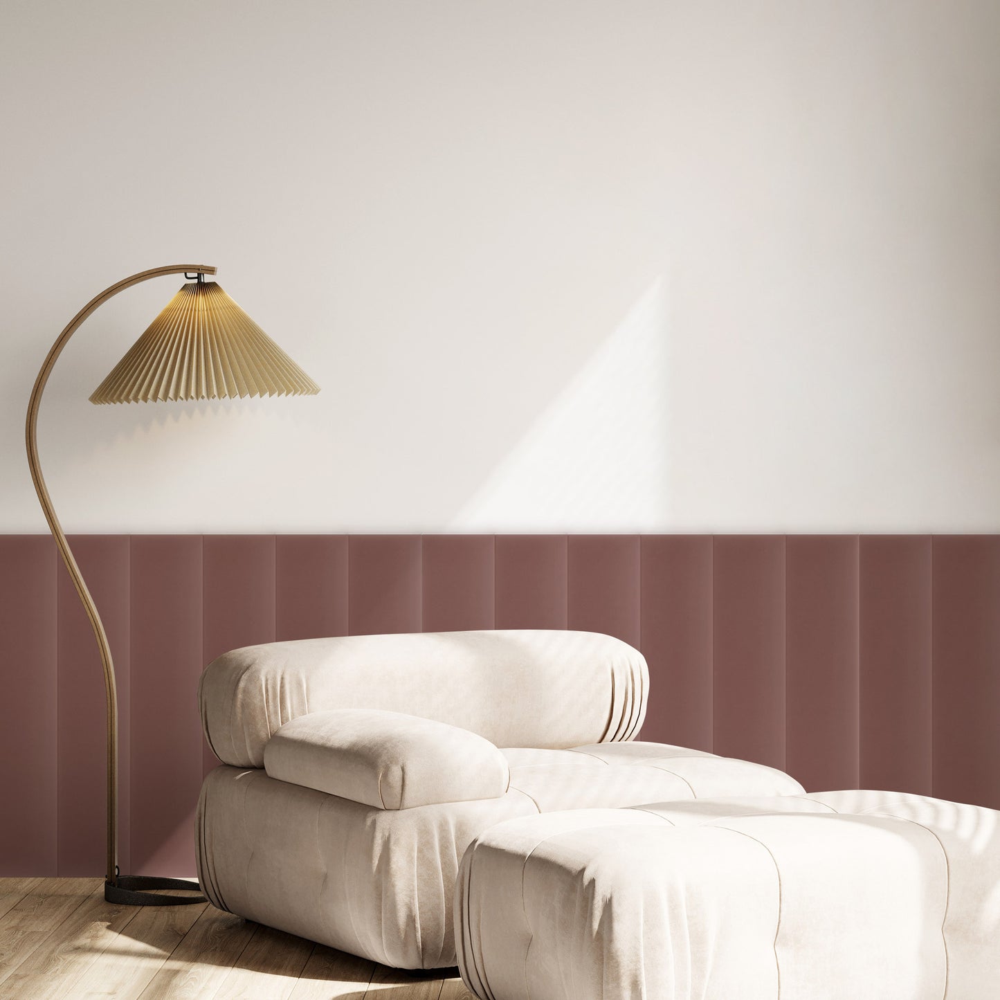 Upholstered Panel Magic Velvet Dirty Pink