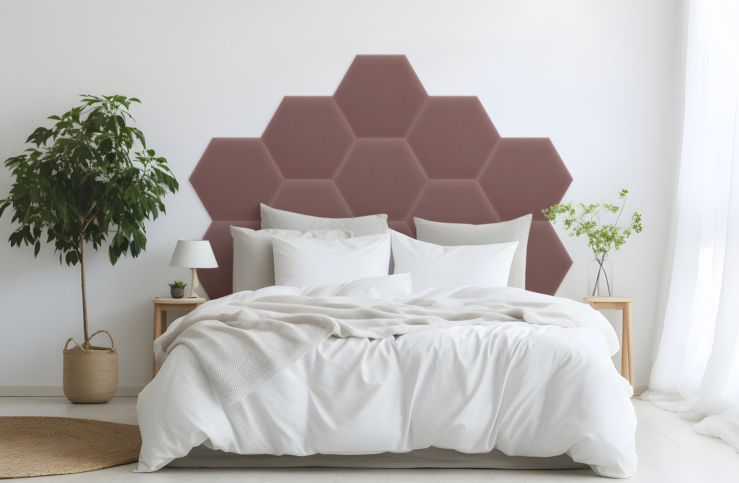 Upholstered Panel Magic Velvet Dirty Pink