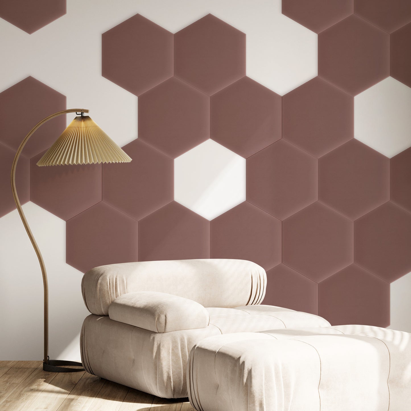 Upholstered Panel Magic Velvet Dirty Pink