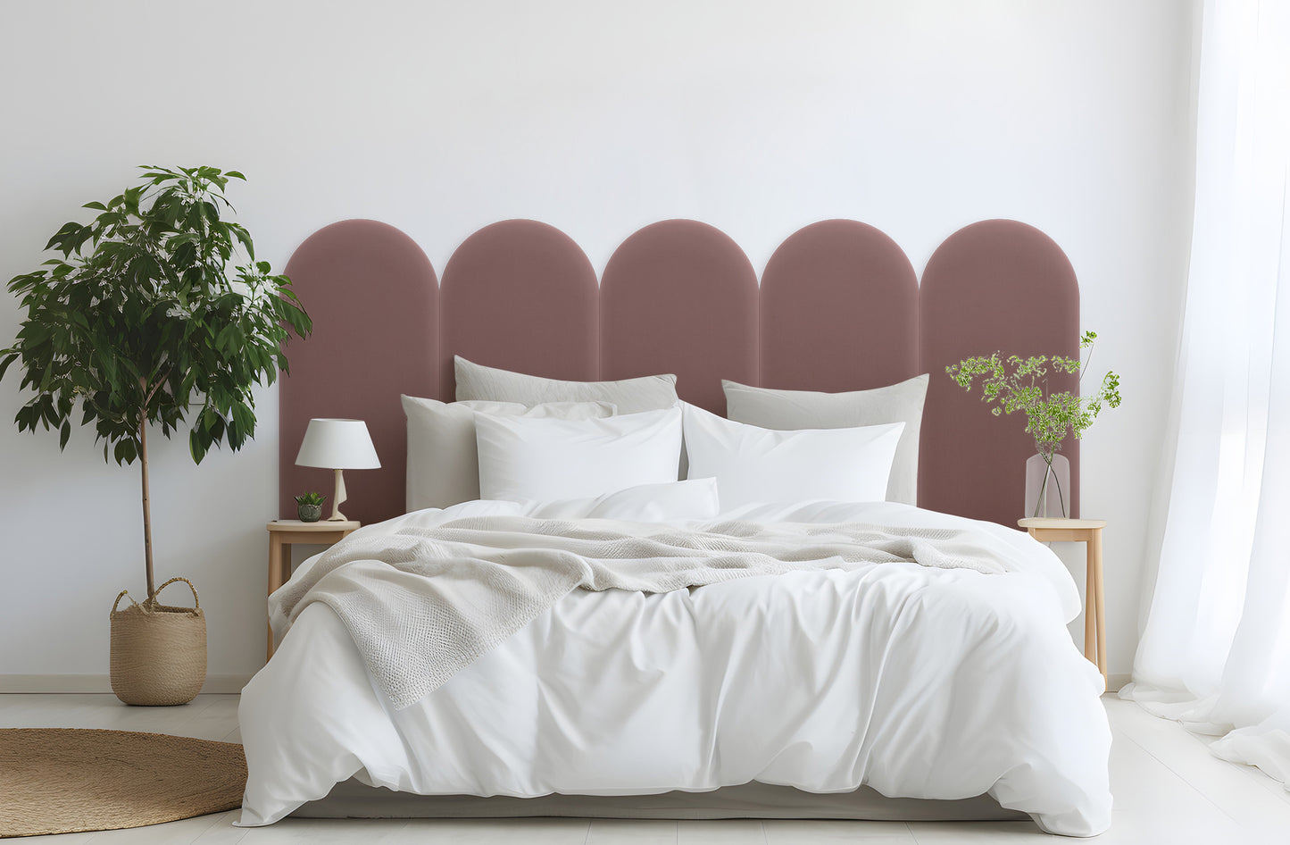 Upholstered Panel Magic Velvet Dirty Pink 30cm