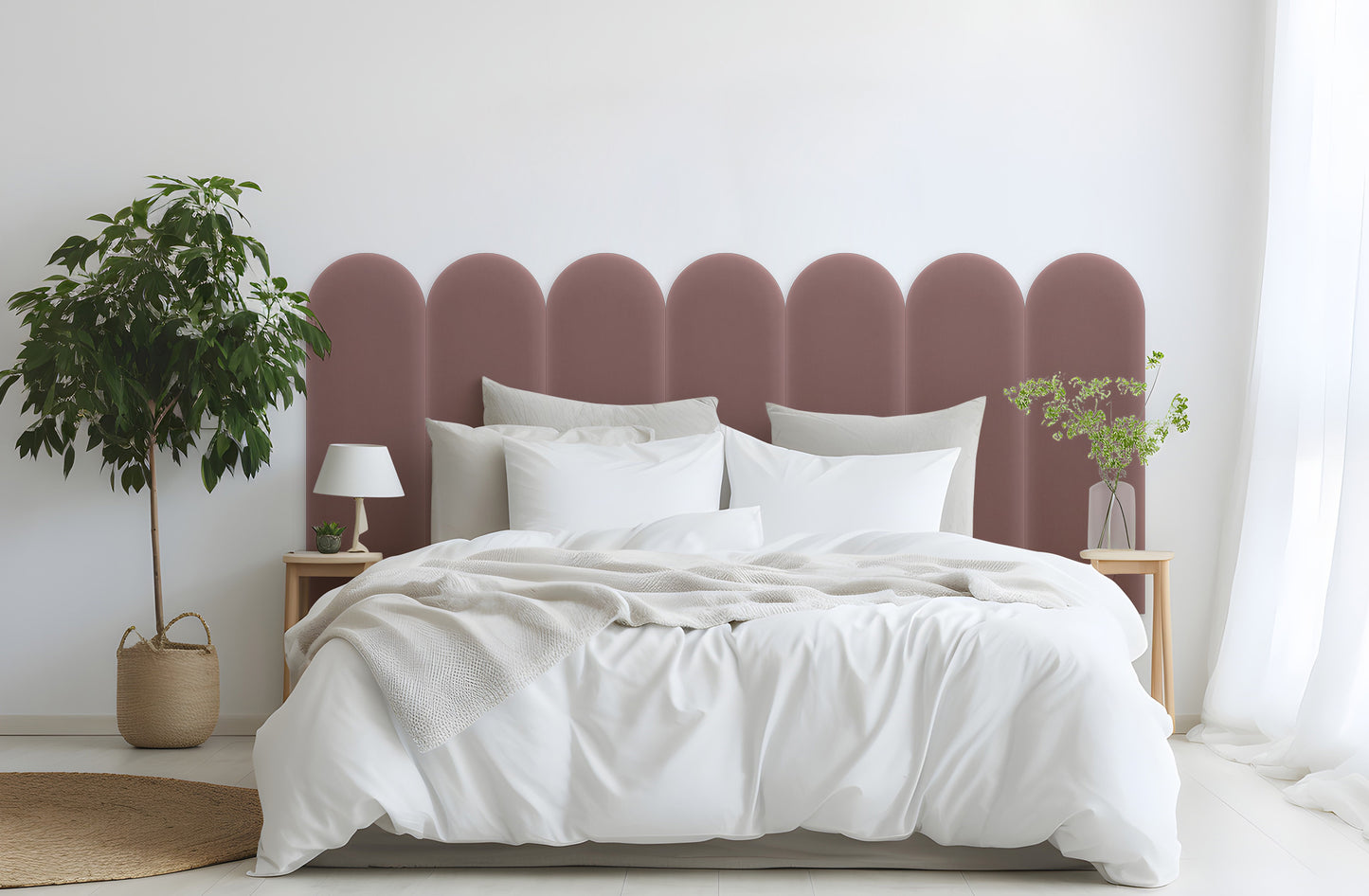 Upholstered Panel Magic Velvet Dirty Pink 20cm