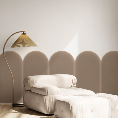 Upholstered Panel Magic Velvet Beige 30cm