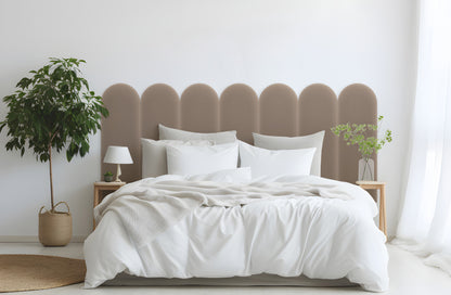 Upholstered Panel Magic Velvet Beige 20cm
