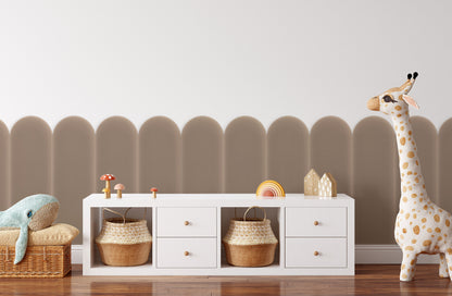 Upholstered Panel Magic Velvet Beige 20cm