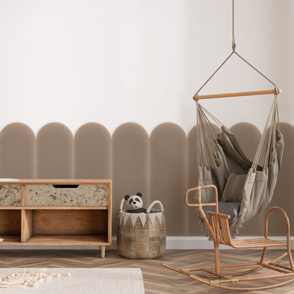 Upholstered Panel Magic Velvet Beige 20cm