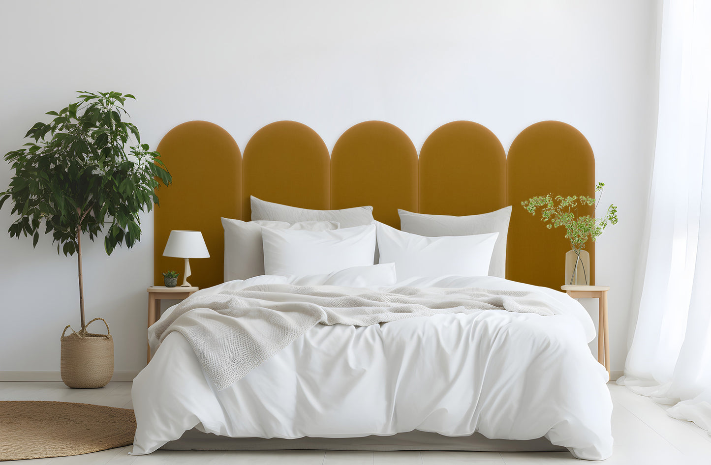 Upholstered Panel Magic Velvet Honey 30cm