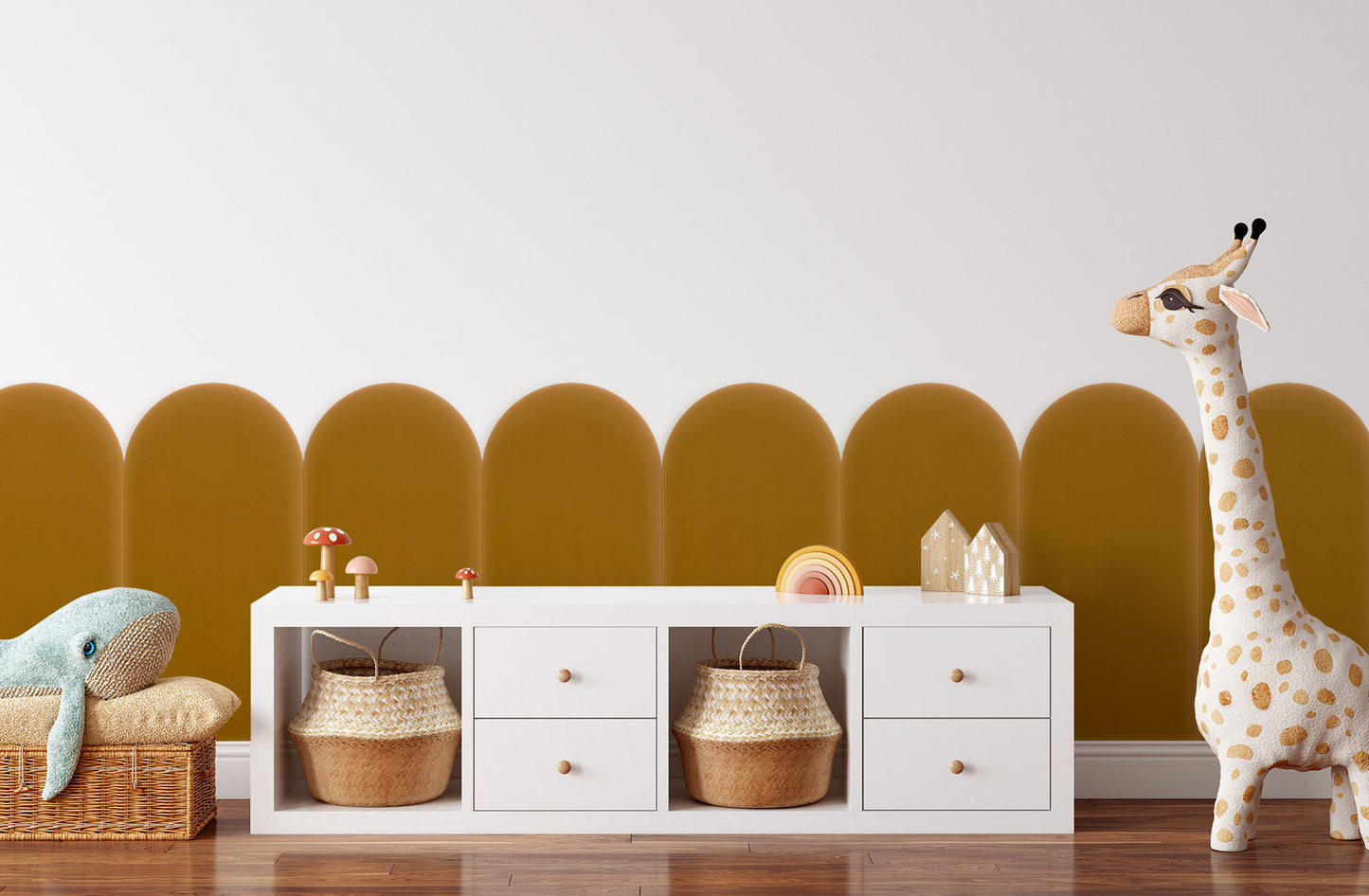 Upholstered Panel Magic Velvet Honey 30cm