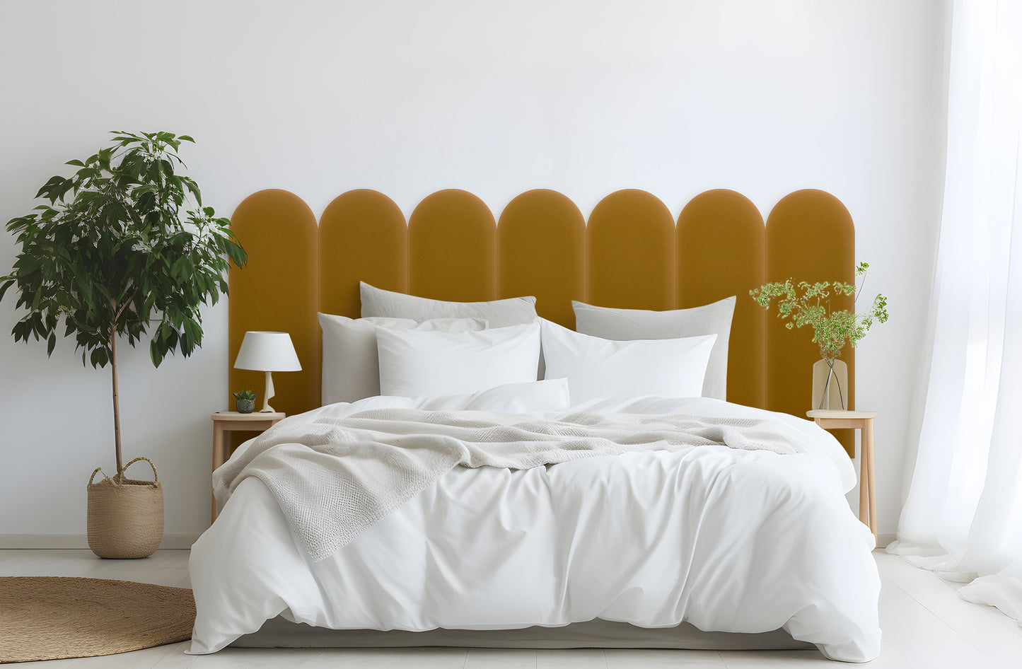 Upholstered Panel Magic Velvet Honey 20cm