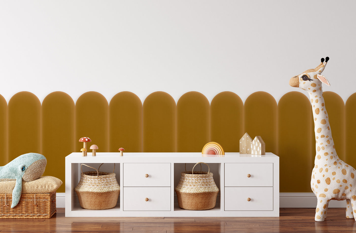 Upholstered Panel Magic Velvet Honey 20cm
