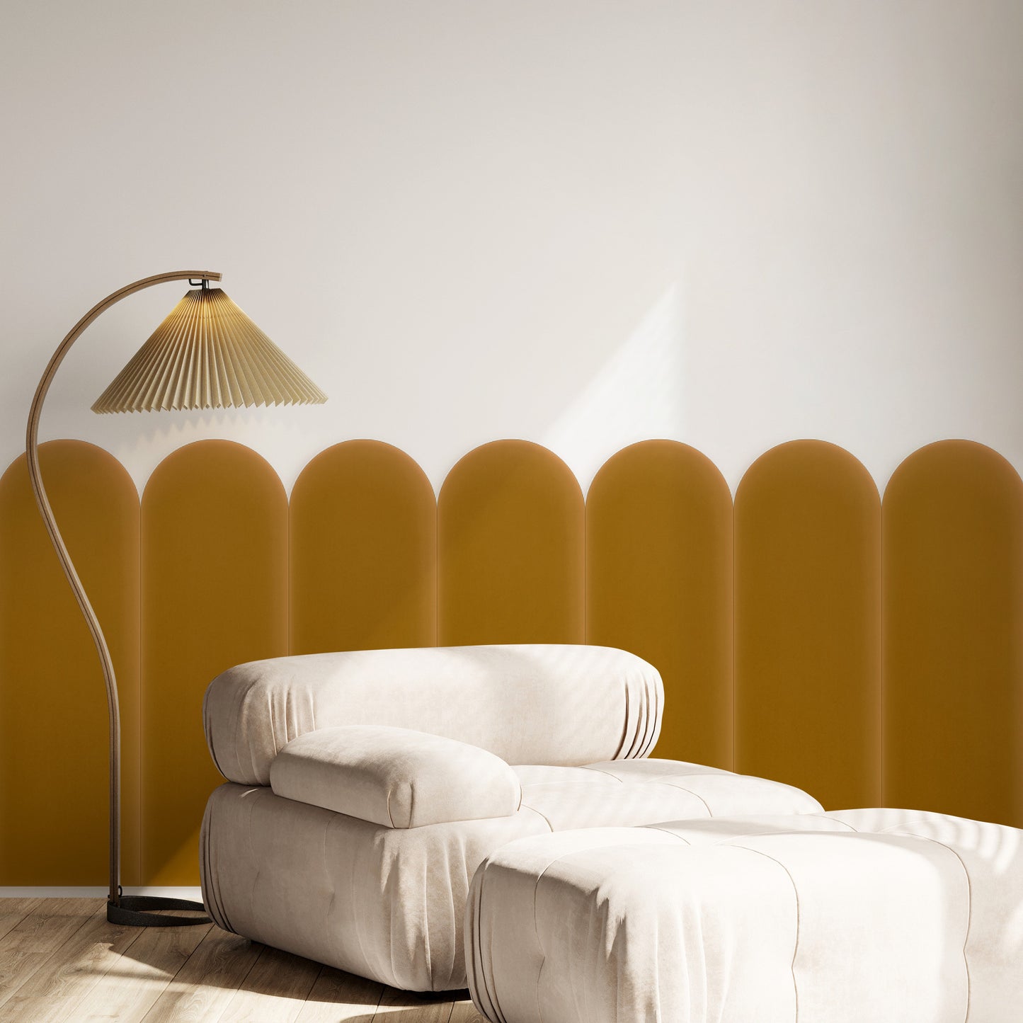 Upholstered Panel Magic Velvet Honey 20cm