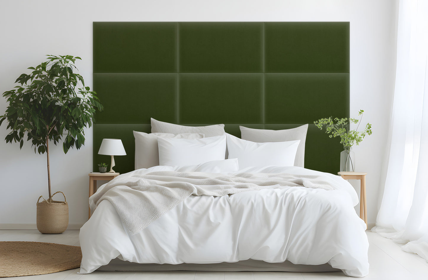 Upholstered Panel Magic Velvet Khaki