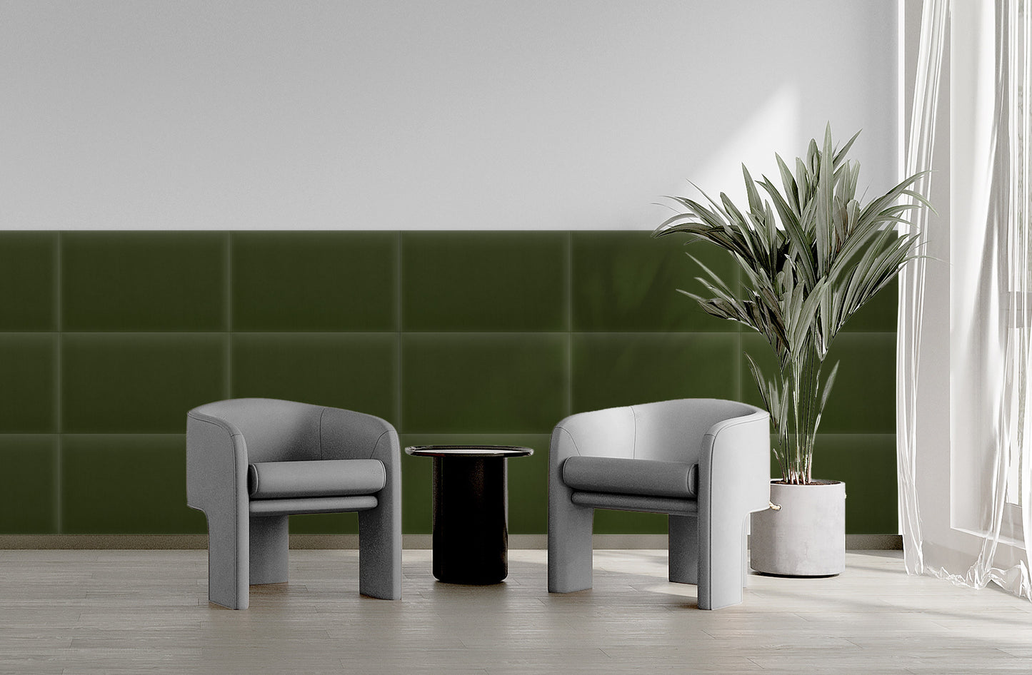 Upholstered Panel Magic Velvet Khaki