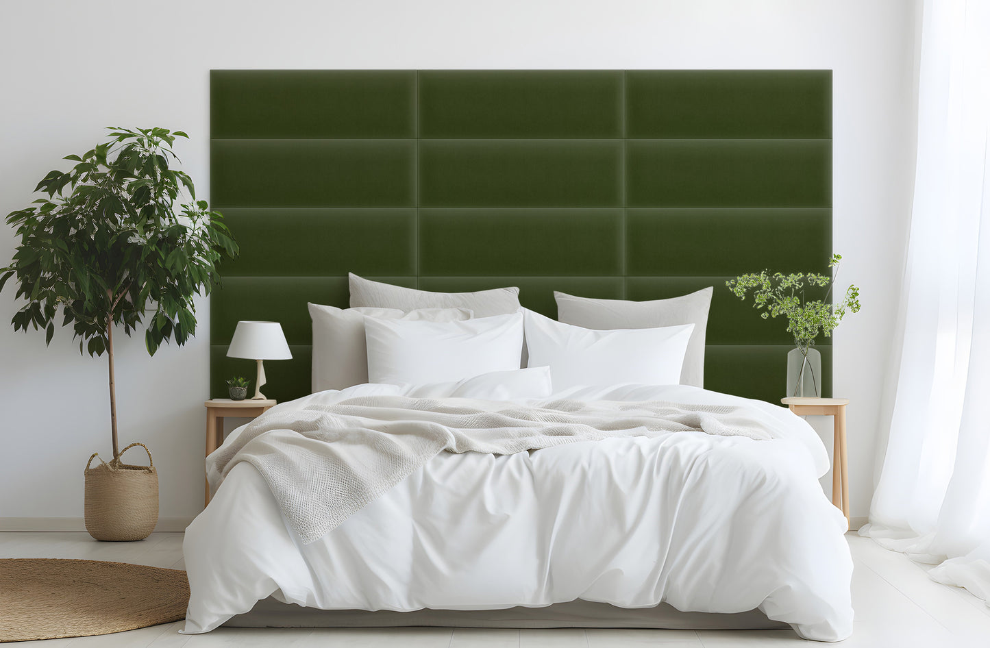 Upholstered Panel Magic Velvet Khaki