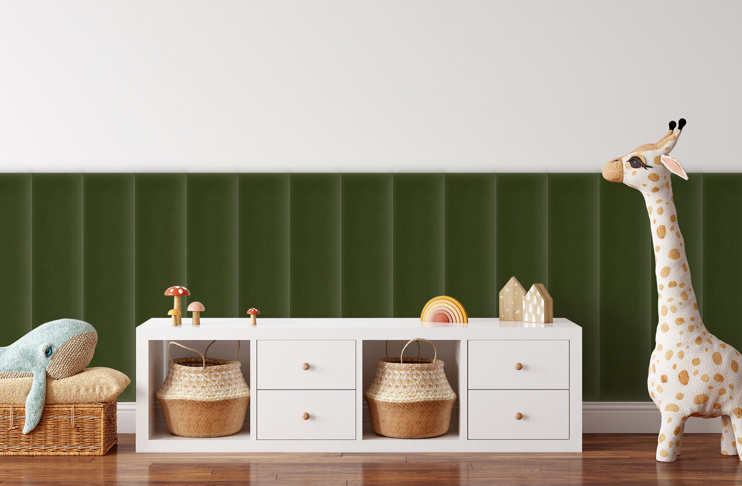 Upholstered Panel Magic Velvet Khaki