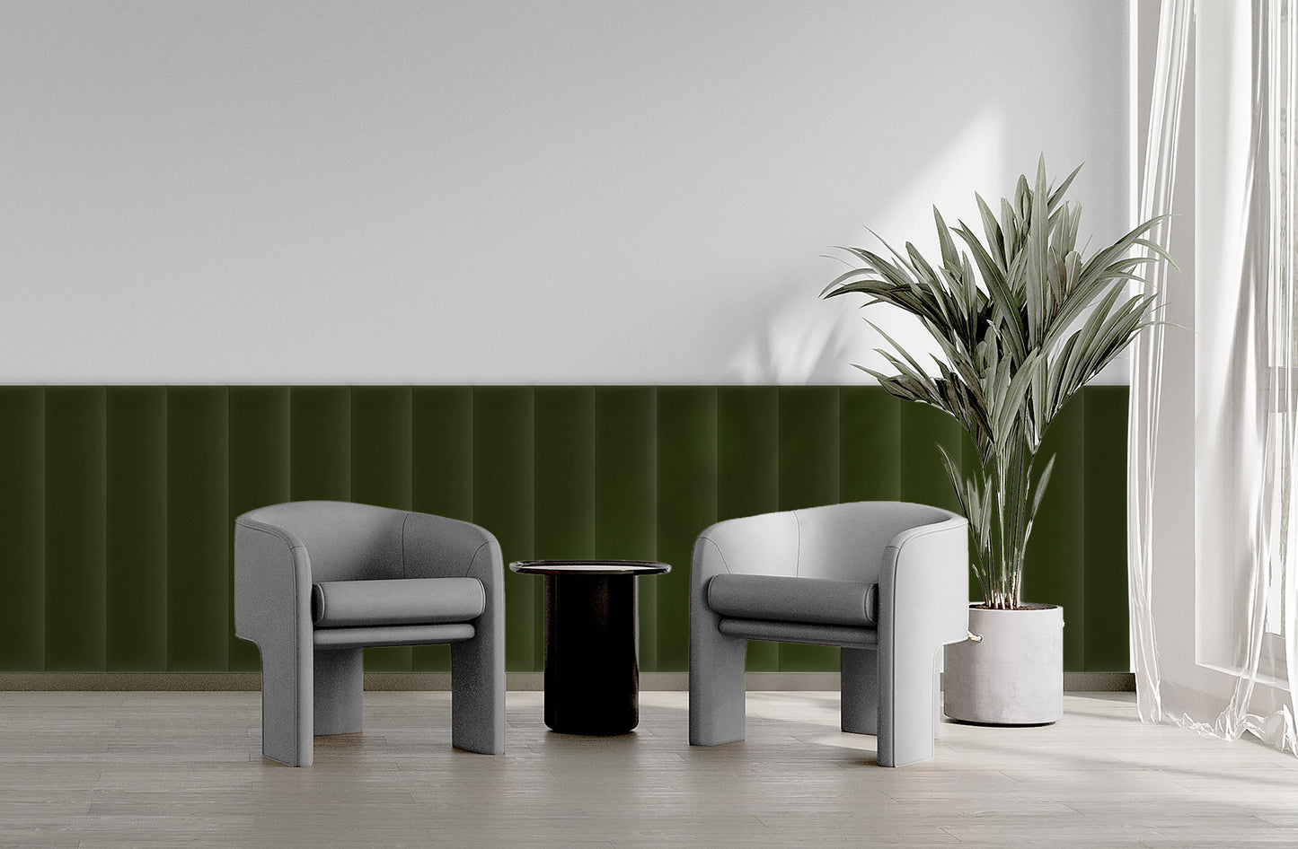 Upholstered Panel Magic Velvet Khaki