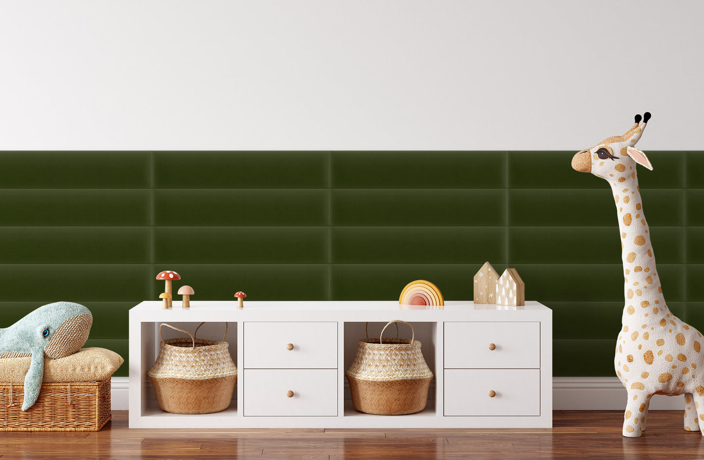 Upholstered Panel Magic Velvet Khaki